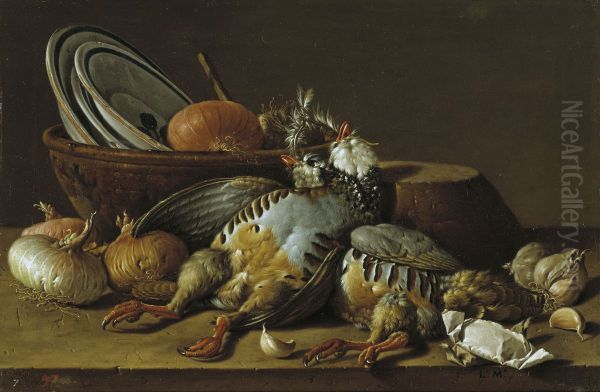 Still Life with Partridges, Onions, Garlic and Vessels - view 1