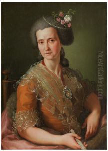 Portrait of Manuela Tolosa y Abylio, the artist's wife by Antonio Gonzalez Velazquez