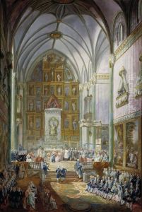 Jura de Fernando VII como principe de Asturias. by Luis Paret Y Alczar