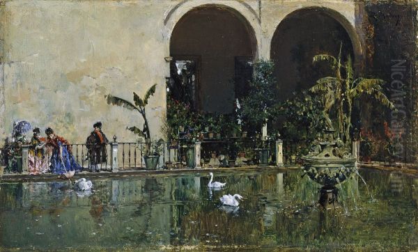 Estanque en los jardines del Alcazar de Sevilla - view 1