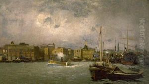 Circular Quay, Sydney by Petrus van der Velden