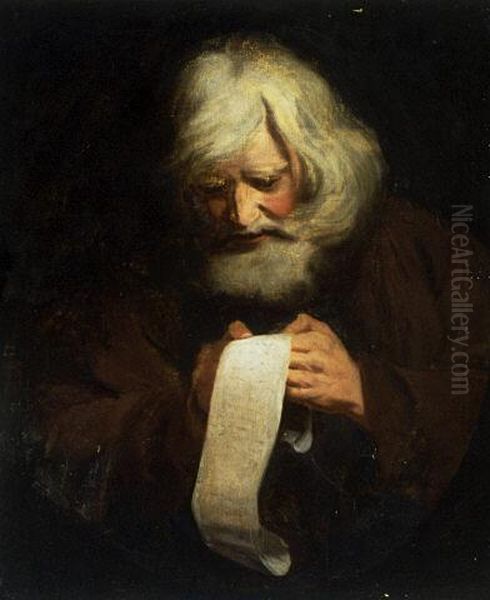 Old Man Reading - view 1