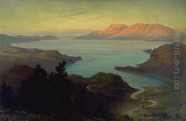 Tarawera Mountain and Lake - view 1