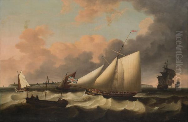Revenue cutter off the Isle of Wight - view 1