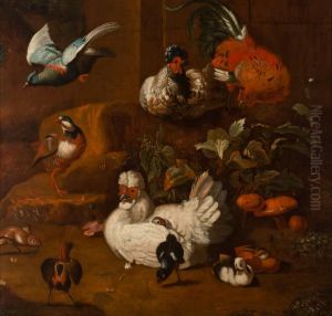 A Gathering of Birds by Melchior D'Hondecoeter