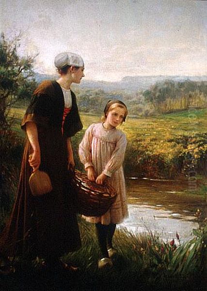 Washerwomen in Brittany - view 1