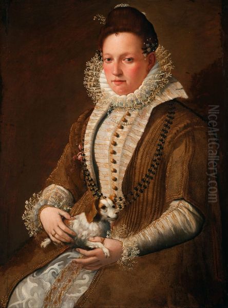 Portrait of a Lady with a Dog - view 1