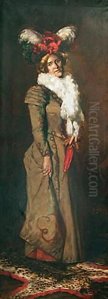 Lady in green - view 1