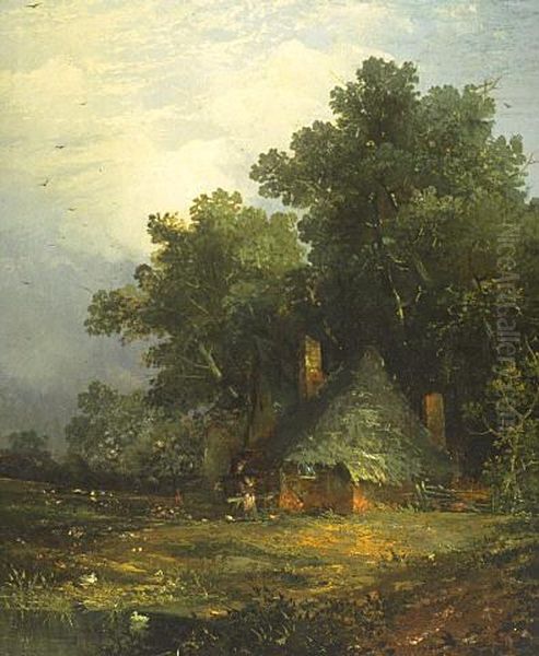 Landscape with Thatched Cottage - view 1
