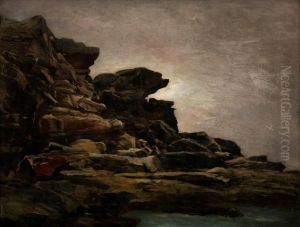 Rocks at Bondi by Petrus van der Velden