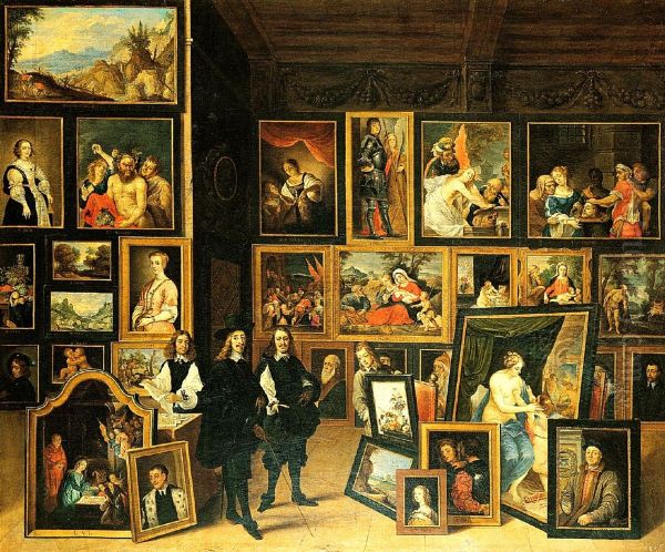 Portrait of Leopold Wilhelm, Archduke of Austria (1614-1662) in his Brussels gallery of paintings - view 1
