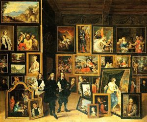 Portrait of Leopold Wilhelm, Archduke of Austria (1614-1662) in his Brussels gallery of paintings