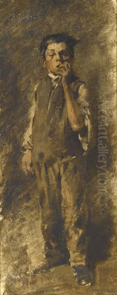Boy biting his Nails - view 1