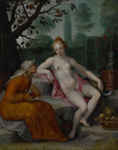 Vertumnus and Pomona by Abraham Bloemaert