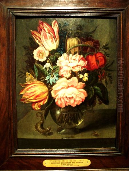Flowers in a Glass Vase - view 1