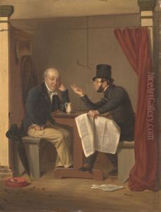 Copy of "Politics in an Oyster House" by Richard Caton Woodville by Richard Caton Woodville, Sr.