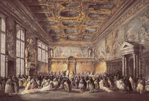 Ceremonial Event in the Doge's Palace by Francesco Guardi