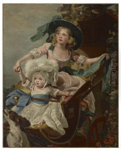 Partial copy of "The Three Youngest Daughters of George III" by John Singleton Copley (showing Sophia and Amelia) by John Singleton Copley