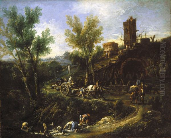 Landscape with Gypsies and Washerwomen - view 1