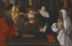 Allegory of Youth crossing between Fame and Folly
