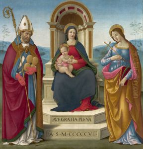 Madonna and Child with St. Justus of Volterra and St. Margaret of Antioch.