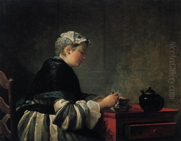 A Lady taking tea - view 1