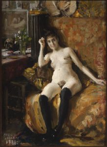Demasquee, harjoitelma by Akseli Valdemar Gallen-Kallela