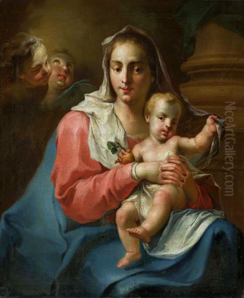 Madonna with child and two angels - view 1