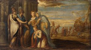 Aeneas nimmt Abschied von Dido by Andrea Schiavone