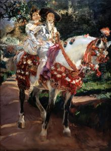 Retrats d'Elena i Maria amb vestits valencians antics.English:Portraits of Elena and Maria with Old-fashioned Valencian Costumes.Francais:Portraits d'Elena et Maria avec des costumes valenciens a l'ancienne. by Joaquin Sorolla