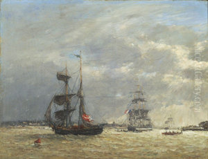 The Scheldt in stormy weather