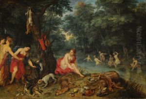 Bano de Ninfas (Las ninfas de Diana regresando de la pesca)
