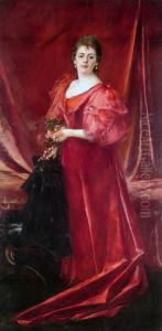 Retrato de la Sra. Maria de la Carcova de Ferrari by Ernesto De La Carcova