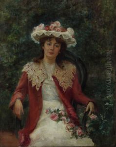 En el jardin. by Ernesto De La Carcova