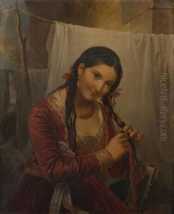 Donna In Costume by Ferdinando Cavalleri