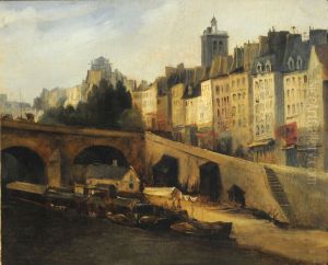 Marie bridge by Charles-Francois Daubigny