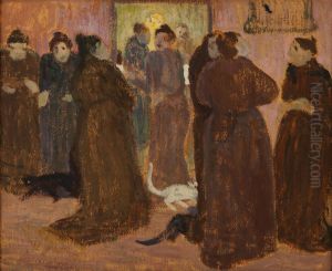 Tertulia en la fonda antes de comer. La fonda by Pedro Figari