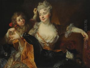 Portrat der Marguerite-Elisabeth Forest de Largillierre und ihres Sohnes Nicolas by Nicolas de Largilliere