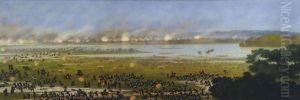 Assault on the 4th column Argentina at the Battle of Curupaity by Luis Candido Lopez
