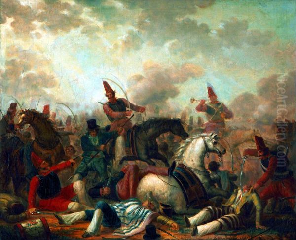 Combate de caballeria en la epoca de Rosas - view 1