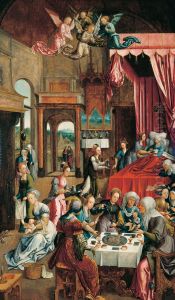Nativity of the Virgin by Jacob Cornelisz Van Oostsanen