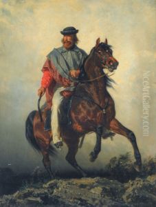 Garibaldi (Garibaldi a cavallo). by Filippo Palizzi