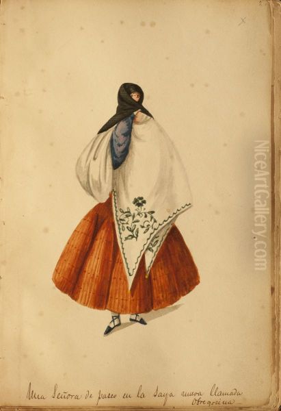 A lady walking with the new scarf - view 1