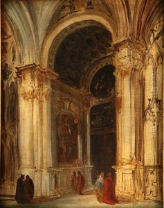 Interior de iglesia by Genaro Perez Villaamil Y Duguet