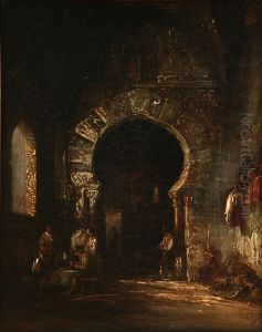 Puerta arabe (Fantasia sobre la Puerta de del Sol en Toledo) by Genaro Perez Villaamil Y Duguet
