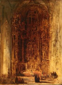 Interior de Iglesia by Genaro Perez Villaamil Y Duguet