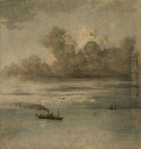 Paisaje con barcos by Prilidiano Pueyrredon