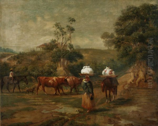 Lavanderas en el bajo de Belgrano - view 1