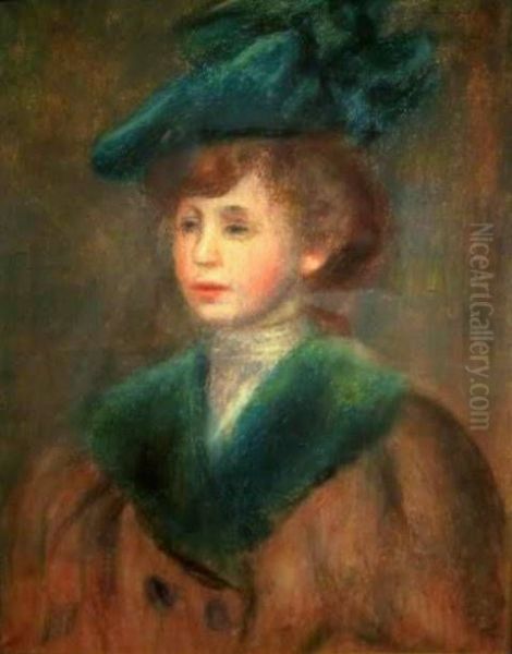 Jeune femme au chapeau vert - view 1