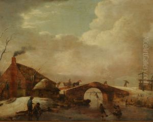 Paisaje de invierno by Hendrik Willem Schweickhardt